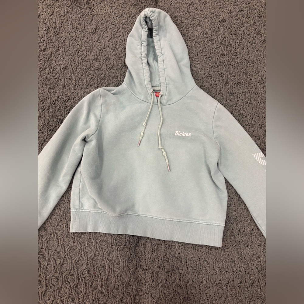 Dickies Women's Blue/Teal Cropped Hoodie